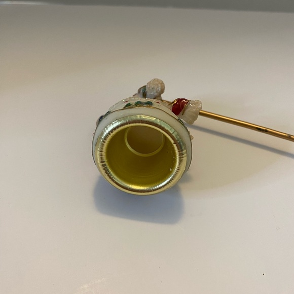 Home interiors and gifts snowman Christmas candle snuffer NWT - Picture 5 of 7